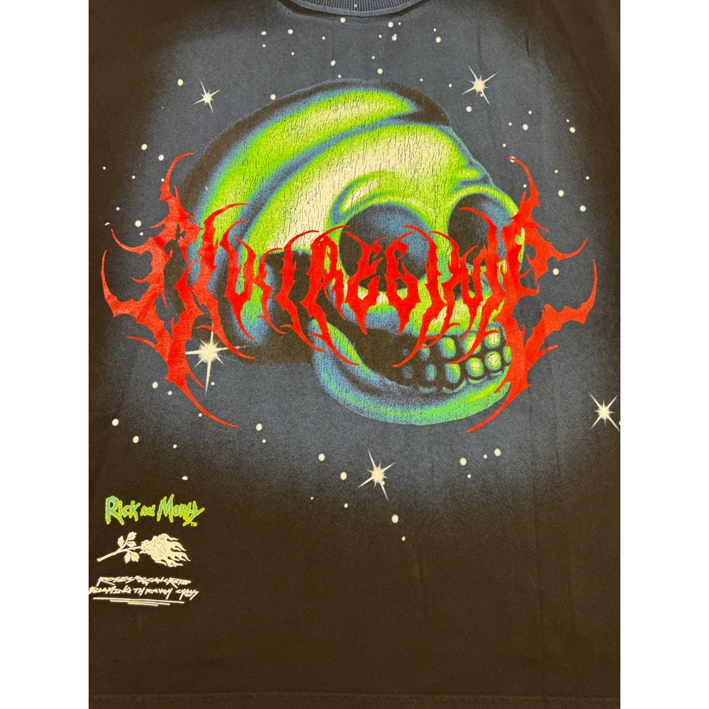 Civil Regime Rick and Morty Skull Vintage Wash T-Shirt Black Medium NWT